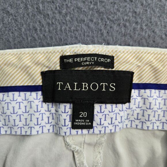 Talbots Women 20 Beige The Perfect Crop Curvy Pants - Picture 4 of 9